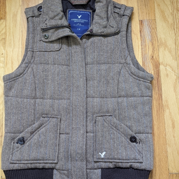 American Eagle Women's Large Brown Vest - Picture 7 of 8